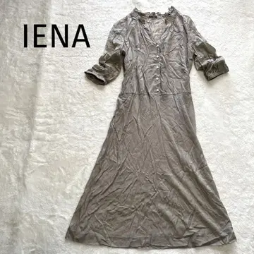 IENA 이에나 셔츠 원피스 프릴 칼라 그레이지