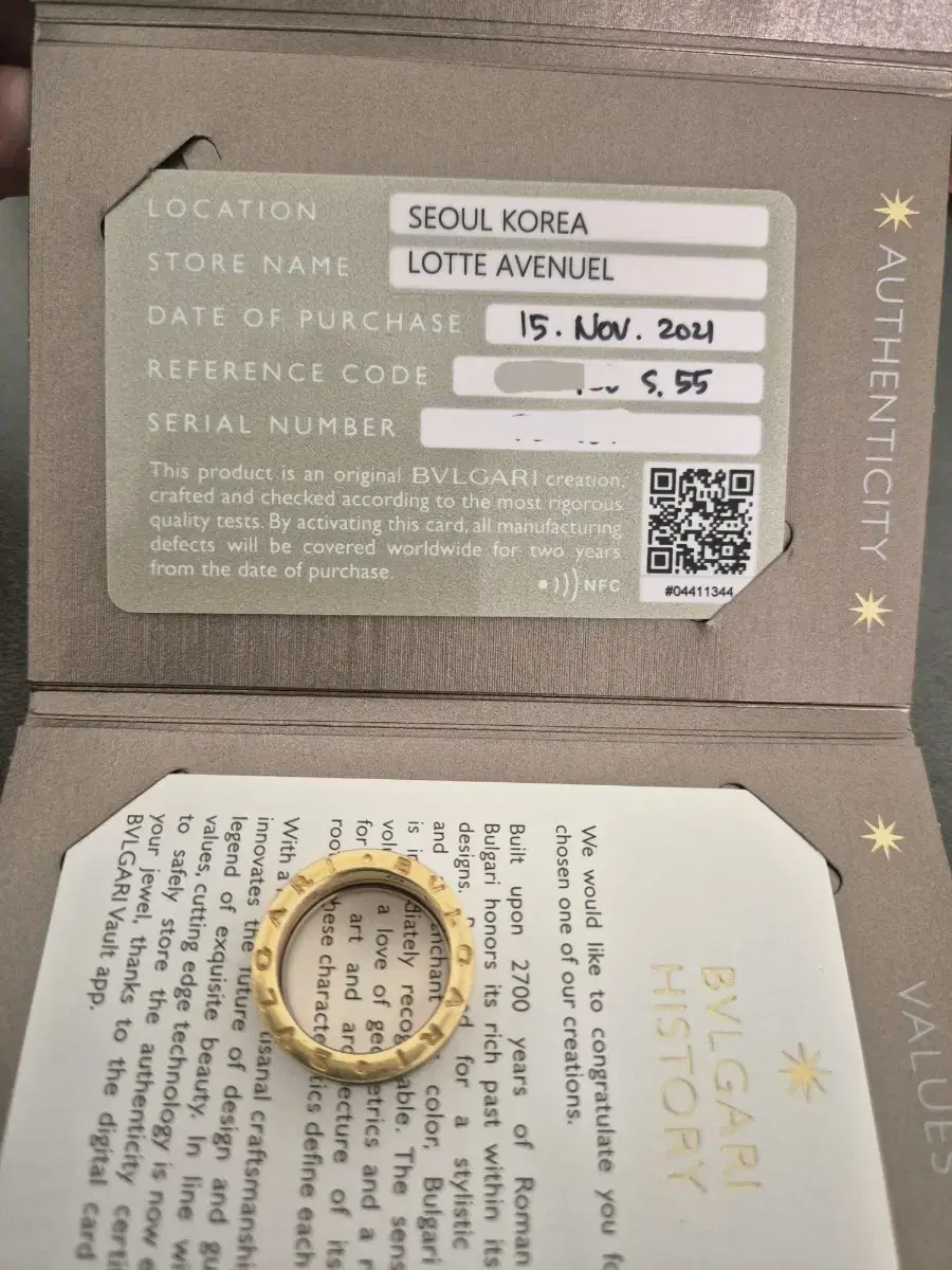 Bvlgari B.zero1 3-Band Combination, Size 55