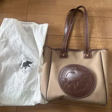 HUNTING WORLD 토트백 베이지 수납 가방 포함