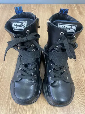 요스케 통굽 벨트 숏부츠 블랙 M