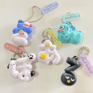 산리오 모지니나챠타 마스코트 키링 턱시도 샘 포차코 바츠마루