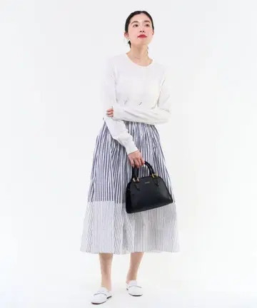 IENA LEE MATHEWS 리 매튜 스트라이프 스커트 2024ss