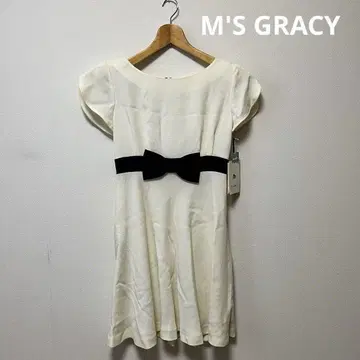 M'S GRACY 아이보리 리본 포함 원피스 9
