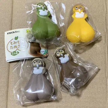 가챠가챠 모미모타누킨. 전 4종 컴플리트 세트