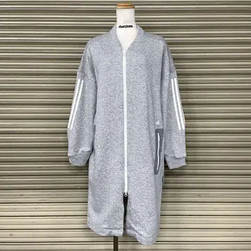 아디다스 WID 플리스 롱 자켓 가디건 더블 지퍼 속기모