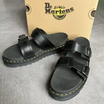 Dr. Martens 블랙 샌들 MYLES 슬라이드 샌들 28cm