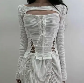 가격 인하 중 melt the lady 레이스 업 레이어드 코르셋