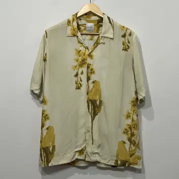 폴스미스 Stem Floral 알로하 셔츠 L 레이온풍 알로하