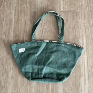 꽃무늬 토트백 그린