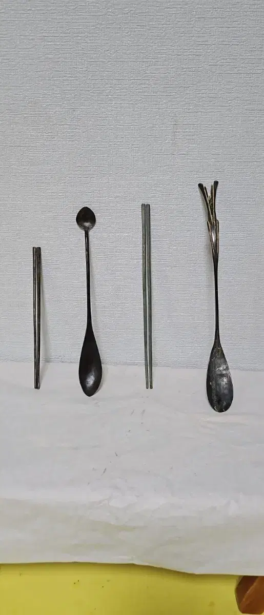 옛날 고려시대  약수저 희귀 청동수저 제비추리