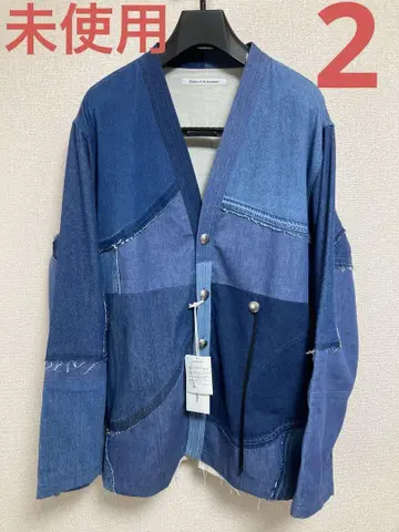 미사용 칠드런 오브 더 디스코 댄스 패치워크 데님 자켓