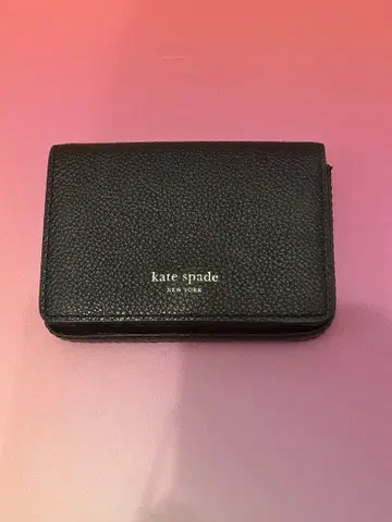 kate spade 블랙 가죽 명함지갑