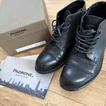 파드로네 PADRONE 사이드 지퍼 처카 부츠 블랙 40