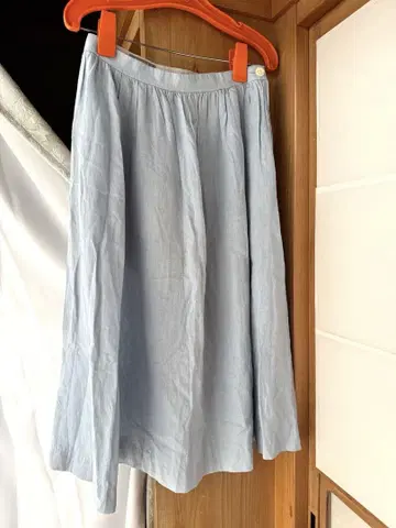 MARGARET HOWELL 린넨 100% 맥시 플레어 스커트