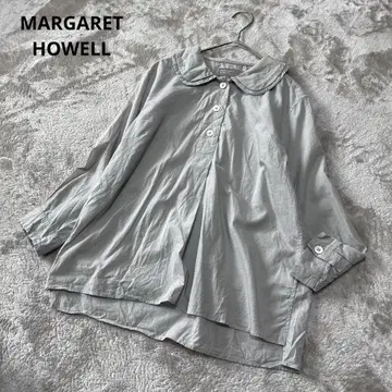 마가렛 호웰 두 겹 칼라 더블 컬러 풀오버 셔츠 블라우스 둥근 카라