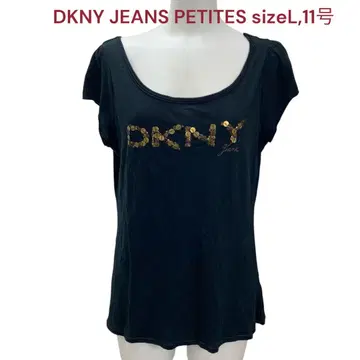 dkny 청바지 티셔츠 반팔 코튼 여성용 L, 11호