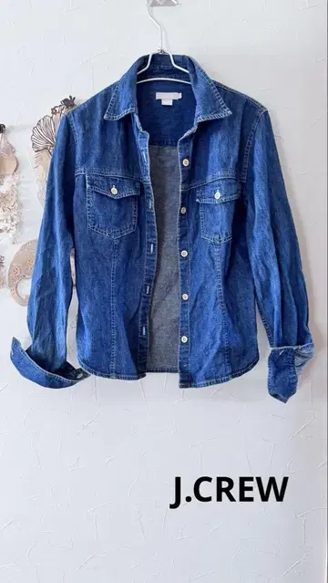 J.CREW 데님 셔츠 다크 블루 긴팔