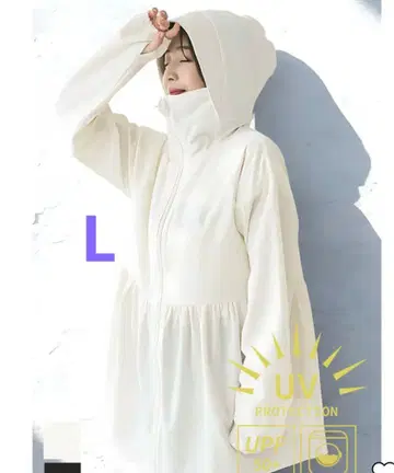 코카 coca UV 차단 개더 후드티 UV 후드티 L