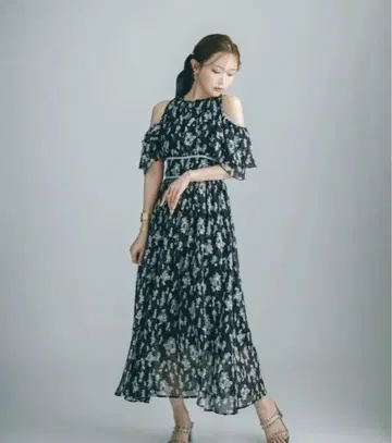 Crayme, 클레이미 꽃무늬 원피스 블랙