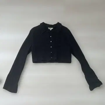 M_moussy 크롭 셔츠 블랙