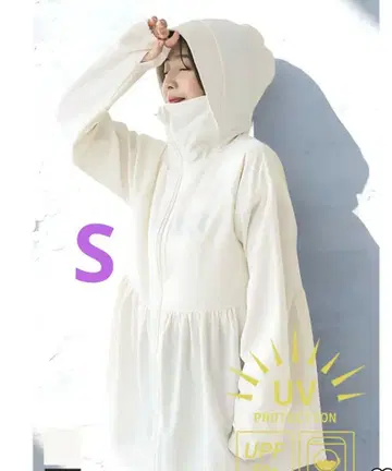 coca UV 차단 개더 후드티 UV 후드티 S
