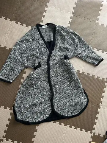 JANE 꽃무늬 롱 가디건