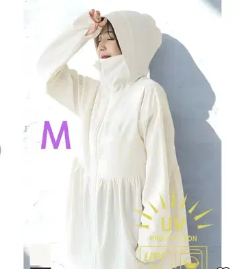coca UV 차단 개더 후드티 UV 후드티 M