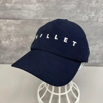 밀레 MILLET 네이비 캡 모자 벨크로 조절 가능 로고