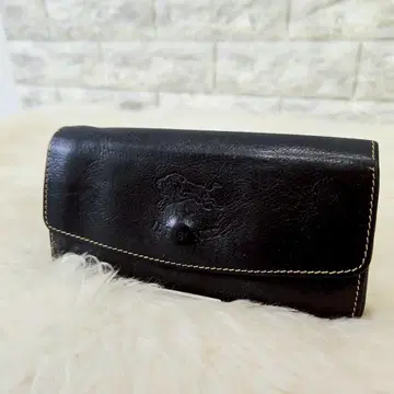 IL BISONTE 일비종떼 가죽 장지갑 블랙 로고