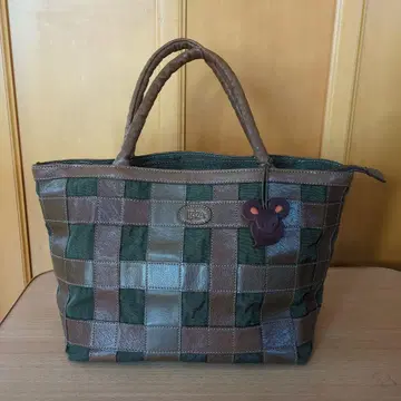 새상품급 IBIZA 브라운 나일론 가죽 백