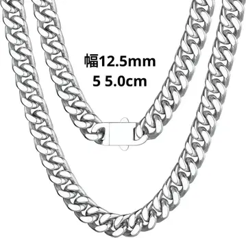 Richsteel 4면 컷 키헤이 체인 목걸이 12.5mm 55.0cm