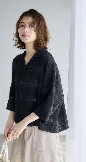 스튜디오 클립 모듬 체크 오픈 카라 셔츠