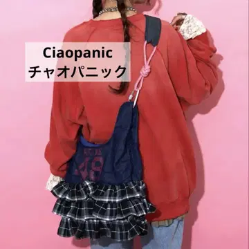 Ciaopanic me+me 데님 프릴 숄더백 미 플러스 미