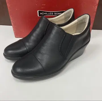 아킬레스 솔보 (22cm) 일본제 블랙 슬립온 천연 가죽