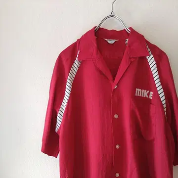 60s Dunbrooke 볼링 셔츠 레드