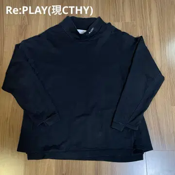 Re:PLAY 블랙 하이넥 긴팔 티셔츠