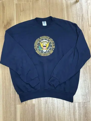 Made in USA 대통령 취임 기념 맨투맨 네이비 2XL 짧은 기장