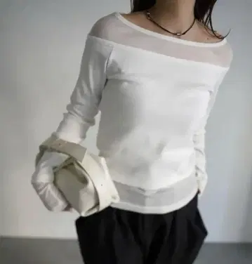 웰리노아 리브 오프 숄더 레이어드 토