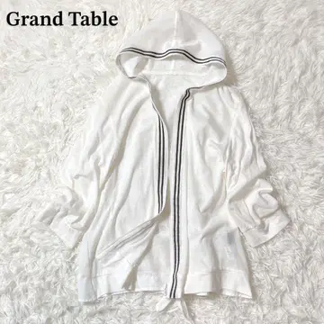 GrandTable 그랑더블 후드티 집업 시어 라인