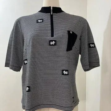 보더, 푸들 무늬 반팔