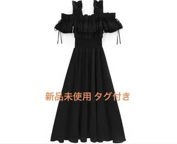 택 포함 미사용 새상품 프릴 오프숄더 코르셋 원피스 [mb1584]