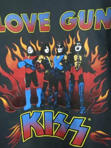 KISS LOVE GUN 티셔츠 LL 사이즈 시마 T 콜라보 시마무라