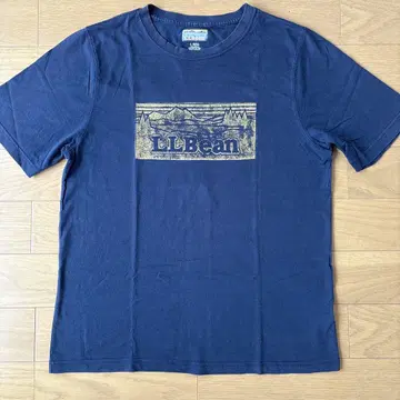 LLBean 네이비 티셔츠 산 프린트