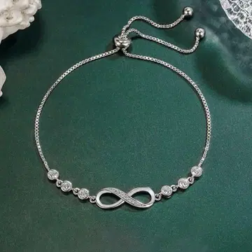 인피니티 모티브 실버 팔찌 s925 cz 다이아몬드 무한대