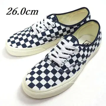 미사용품 VANS 오센틱 체크 스니커즈 26cm