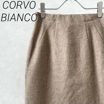 CORVO BIANCO 미디 스커트 타이트 백 슬릿 심플