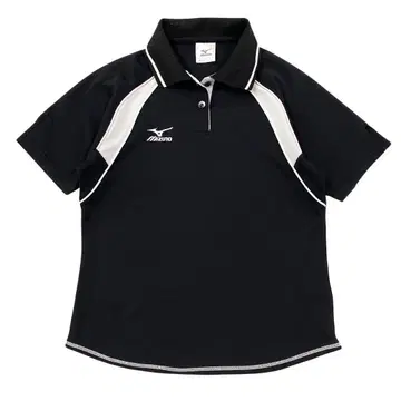 새상품급 MIZUNO 반팔 피케 셔츠 여성용 M 블랙