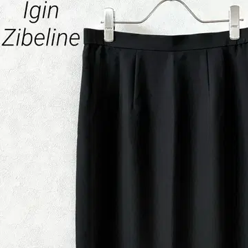 Igin Zibeline 롱 스커트 타이트 사이드 플리츠 심플