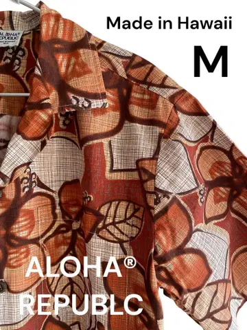 ALOHA REPUBLIC 꽃무늬 알로하 셔츠 M