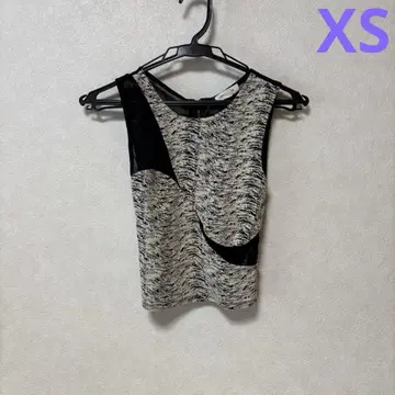 Y2K 그런지 XS 크롭 탑 믹스 미디어 메쉬 탑